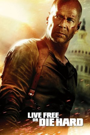 Live Free or Die Hard 2007 BluRay [Hindi + English] 480p, 720p ESub Poster